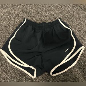 Nike Women's Black and White Athletic Shorts